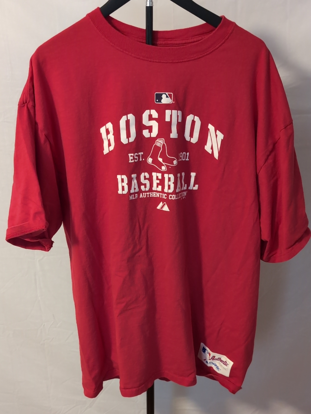 Vintage-Style Majestic Boston Red Sox Graphic T-Shirt | Men's Size XL